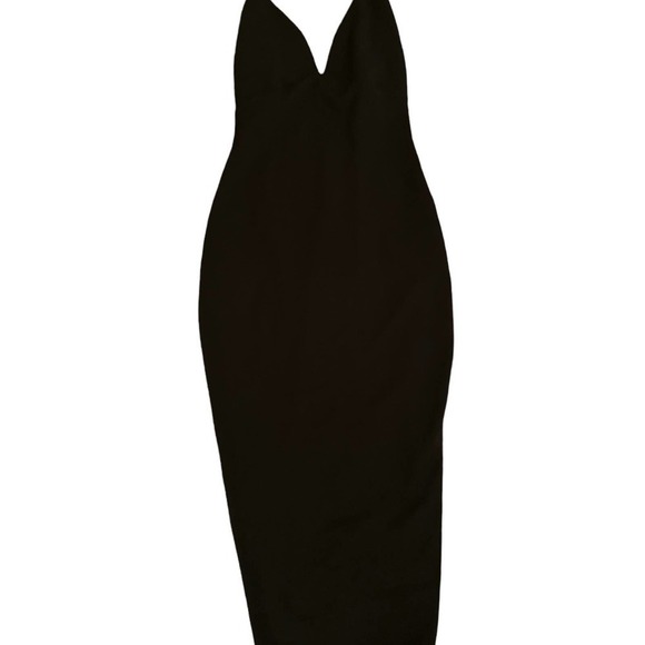 Nookie Medea Classic Halter Midi Dress in Black Stretch Jersey Size XS NWT - Picture 4 of 9